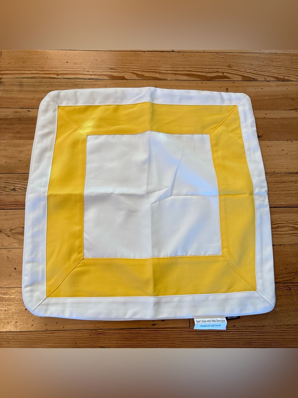 Ballard Designs Sunbrella PILLOW COVER 20x20 Color Block Indoor Outdoor Yellow